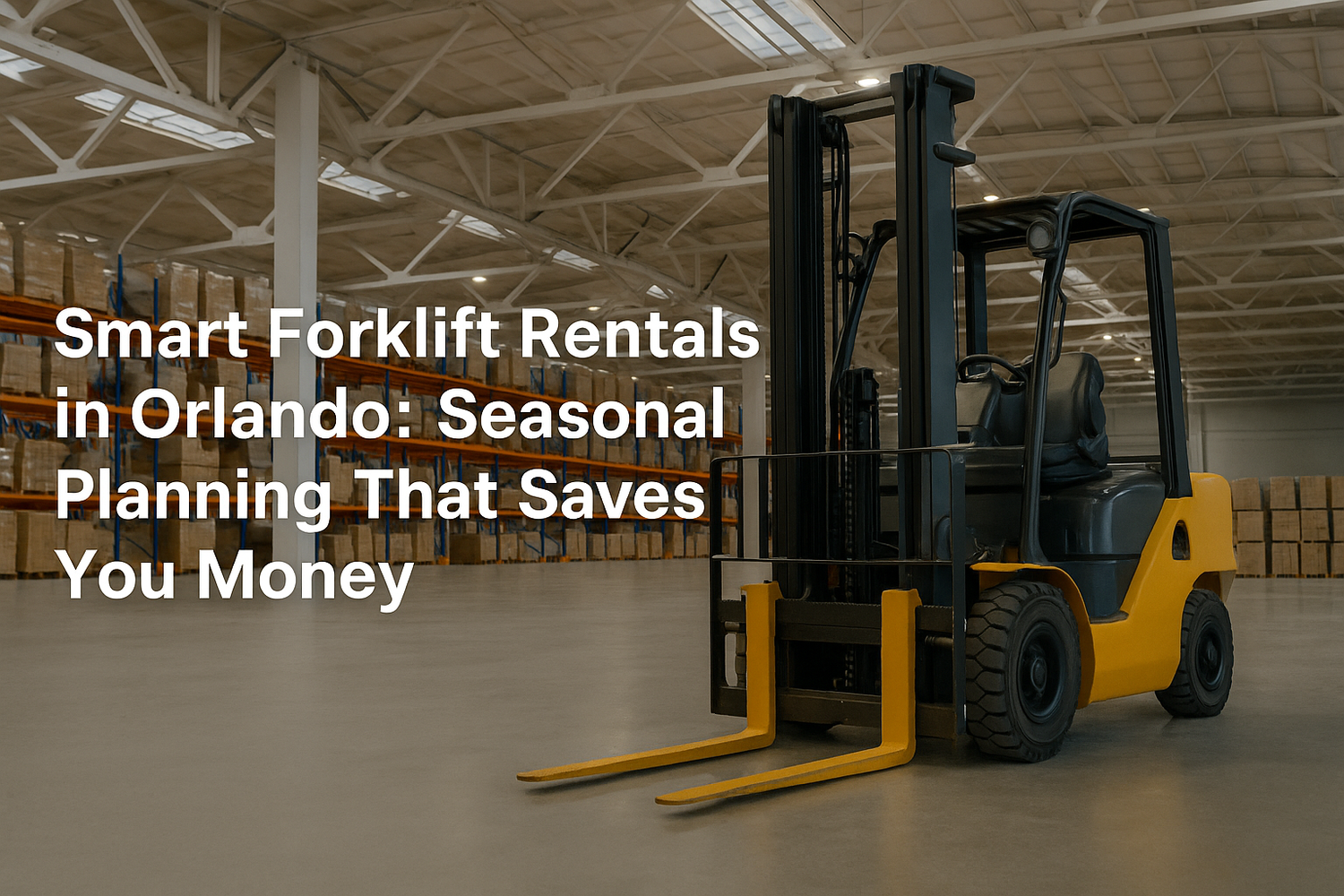 rental forklift in warehouse