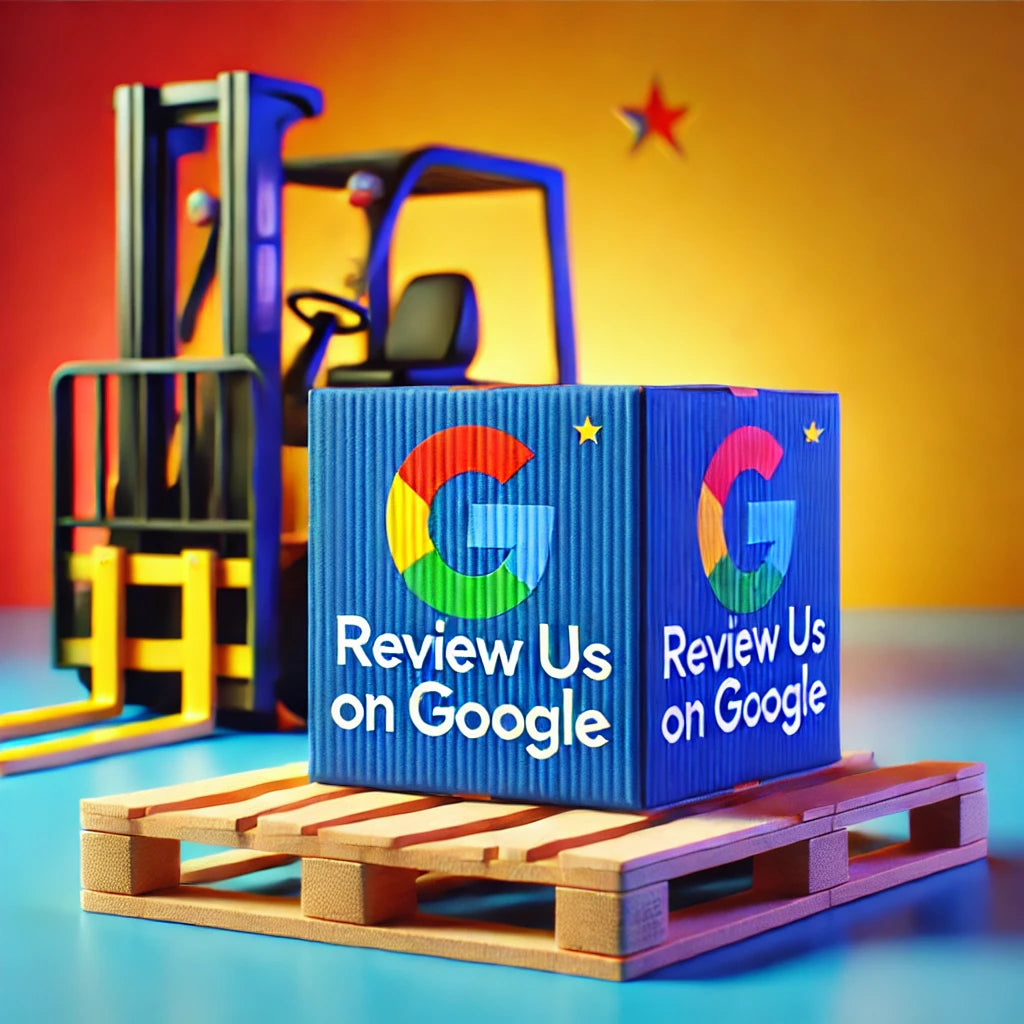 google review box on pallet
