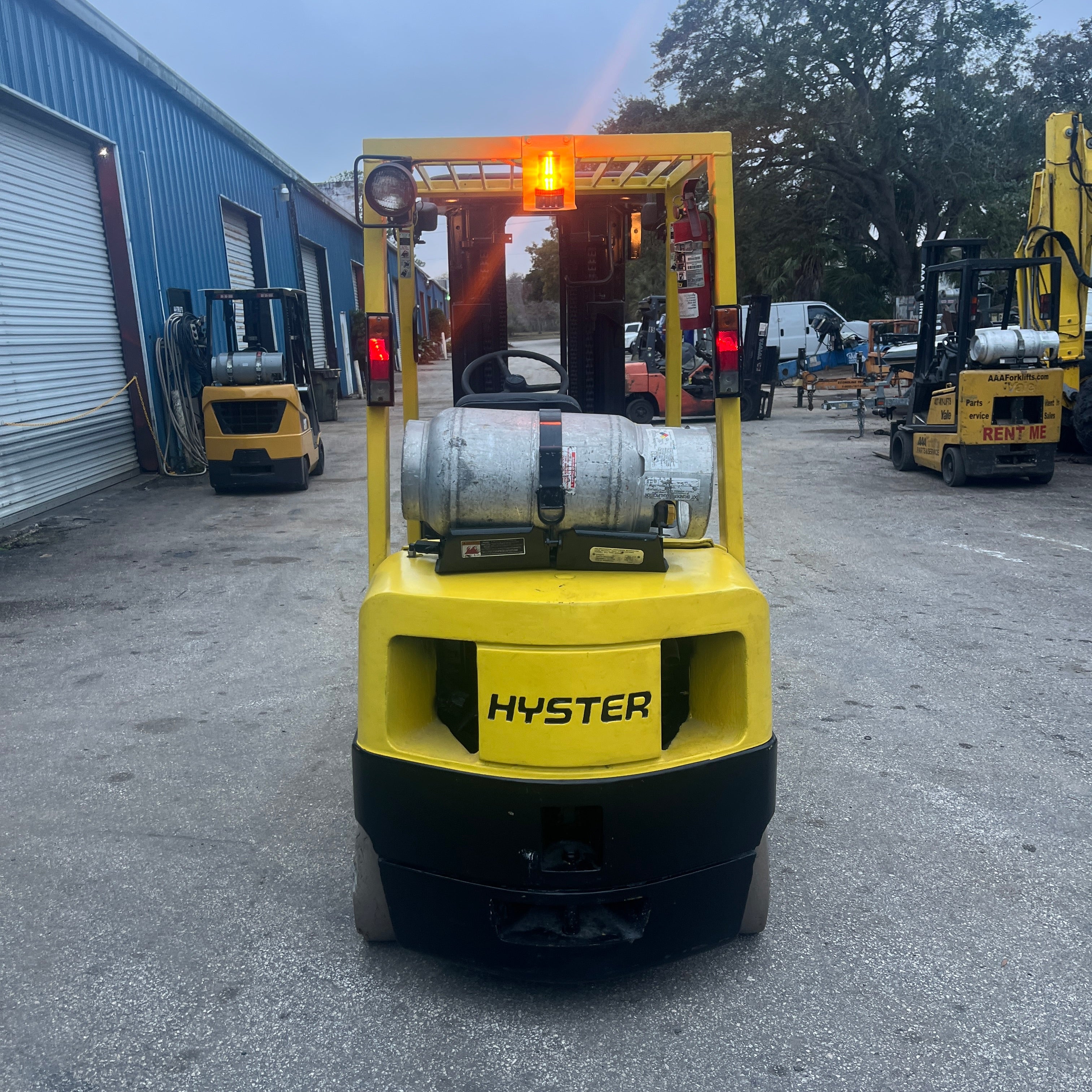 Hyster S50XM 5000 lb. LPG Forklift w/ Sideshift & Quad Mast 240"H
