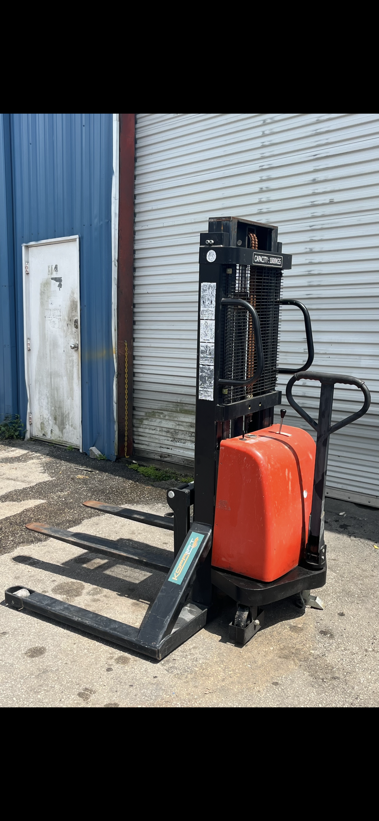 KopaLift 2000 lb. Electric Walkie Stacker Forklift 12v 98" NEW BATTERY