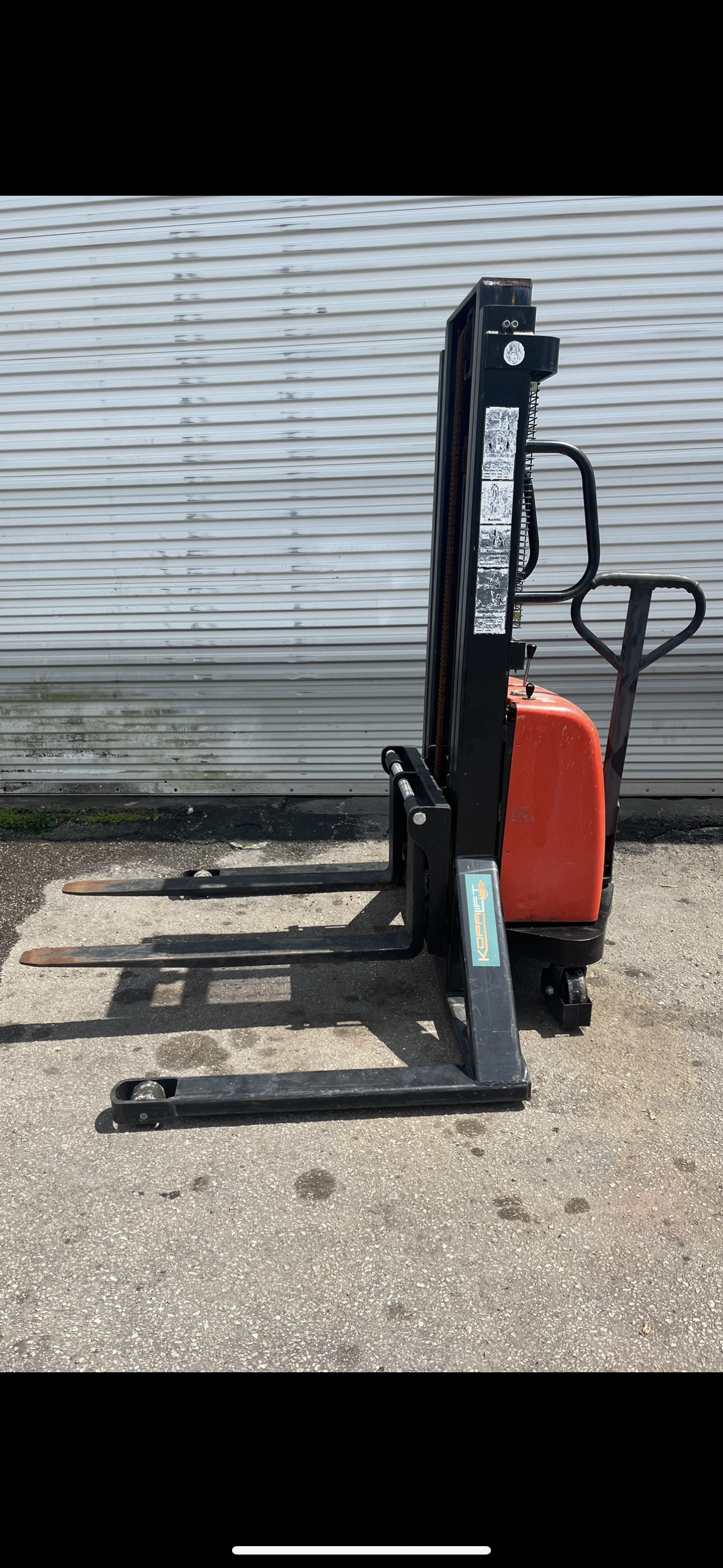 KopaLift 2000 lb. Electric Walkie Stacker Forklift 12v 98" NEW BATTERY
