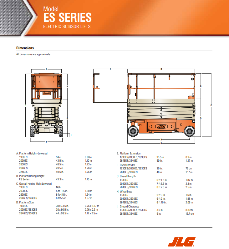 JLG 2630ES Electric Scissor Lift 26ft. Manlift Aerial Work Platform