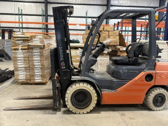 2019 Toyota 8FGU25 LPG & Gas 5000 lb. Forklift w/ Sideshift 189"H