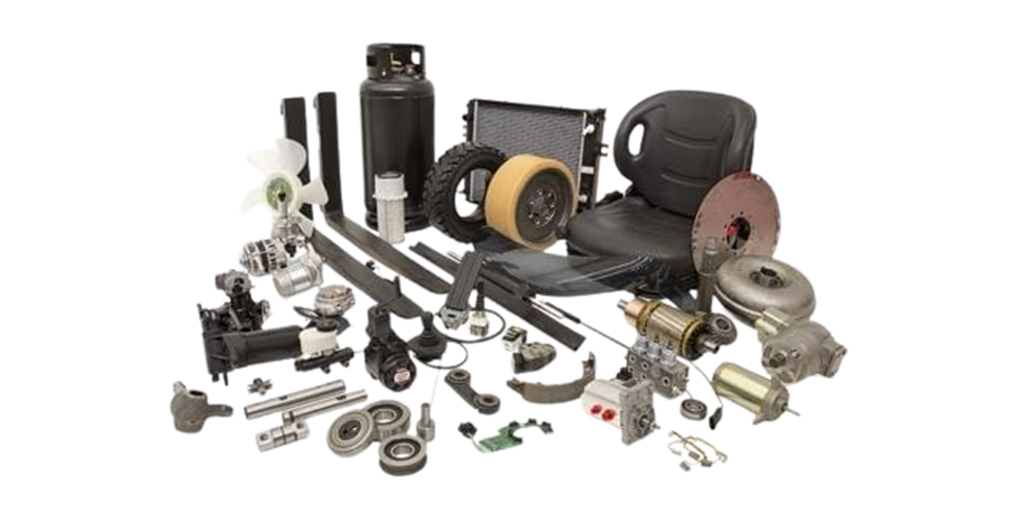 forklift parts arranged in an oval pattern