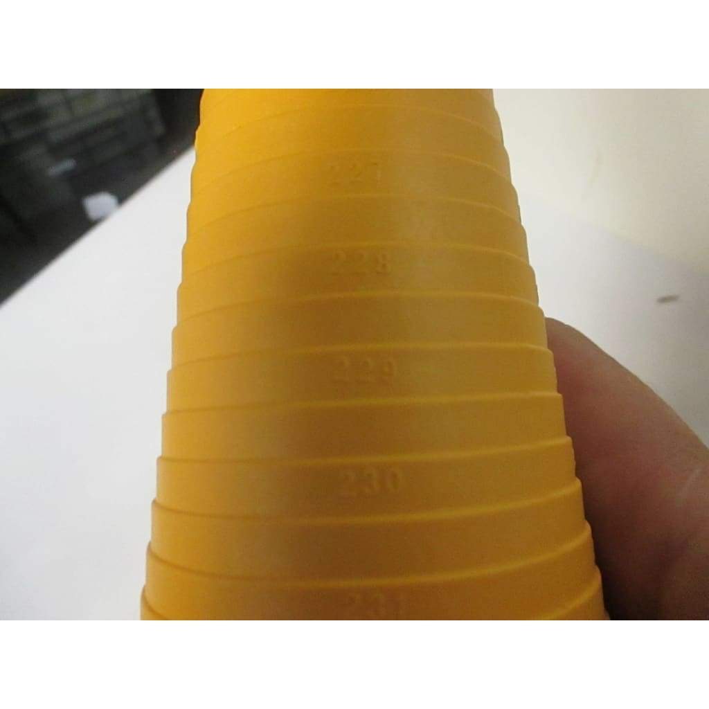 17-1/2 Tall Yellow Plastic O-Ring Sizing Cone Measuring Tool Standard Chart - Parts