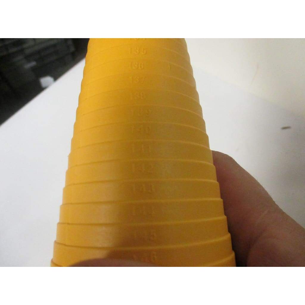 17-1/2 Tall Yellow Plastic O-Ring Sizing Cone Measuring Tool Standard Chart - Parts