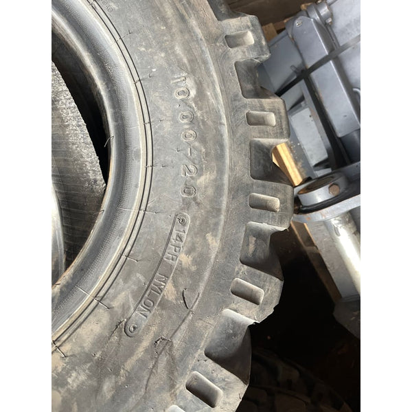 (SET of 2) Tiron 10.00-20-14PR Excavator Tire 705TT Hyundai 14-Ply - Parts