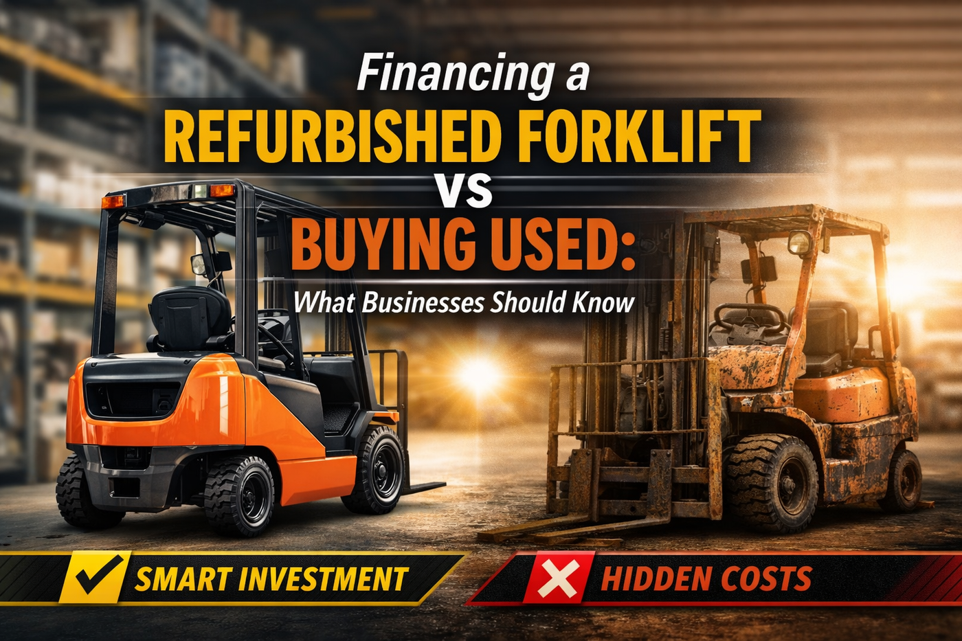Refurbished Forklift Financing Vs Buying Used Cost Risk ROI refurbished-forklift-financing-vs-buying-used-cost-risk-roi