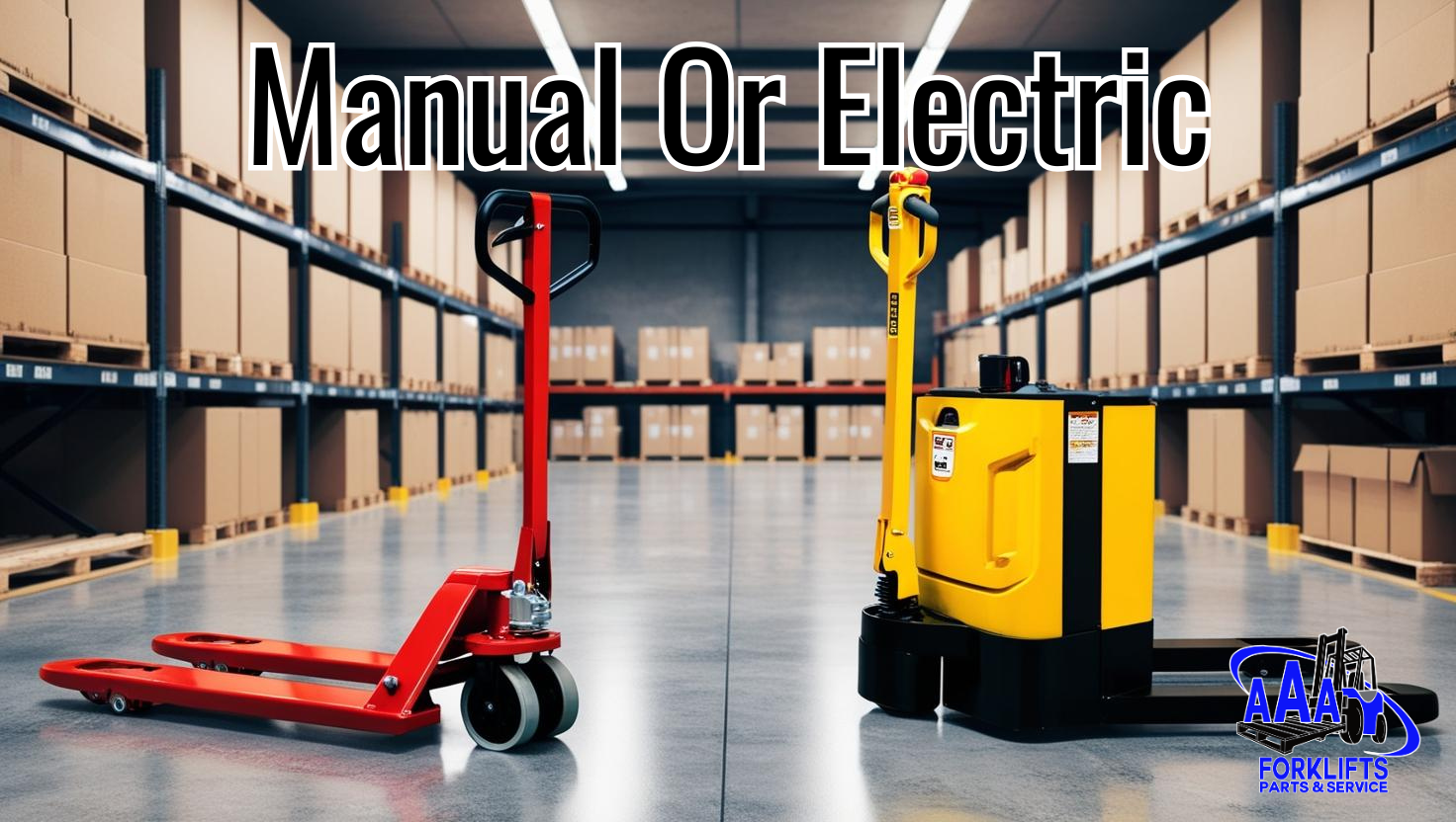 Electric vs manual pallet jack in warehouse
