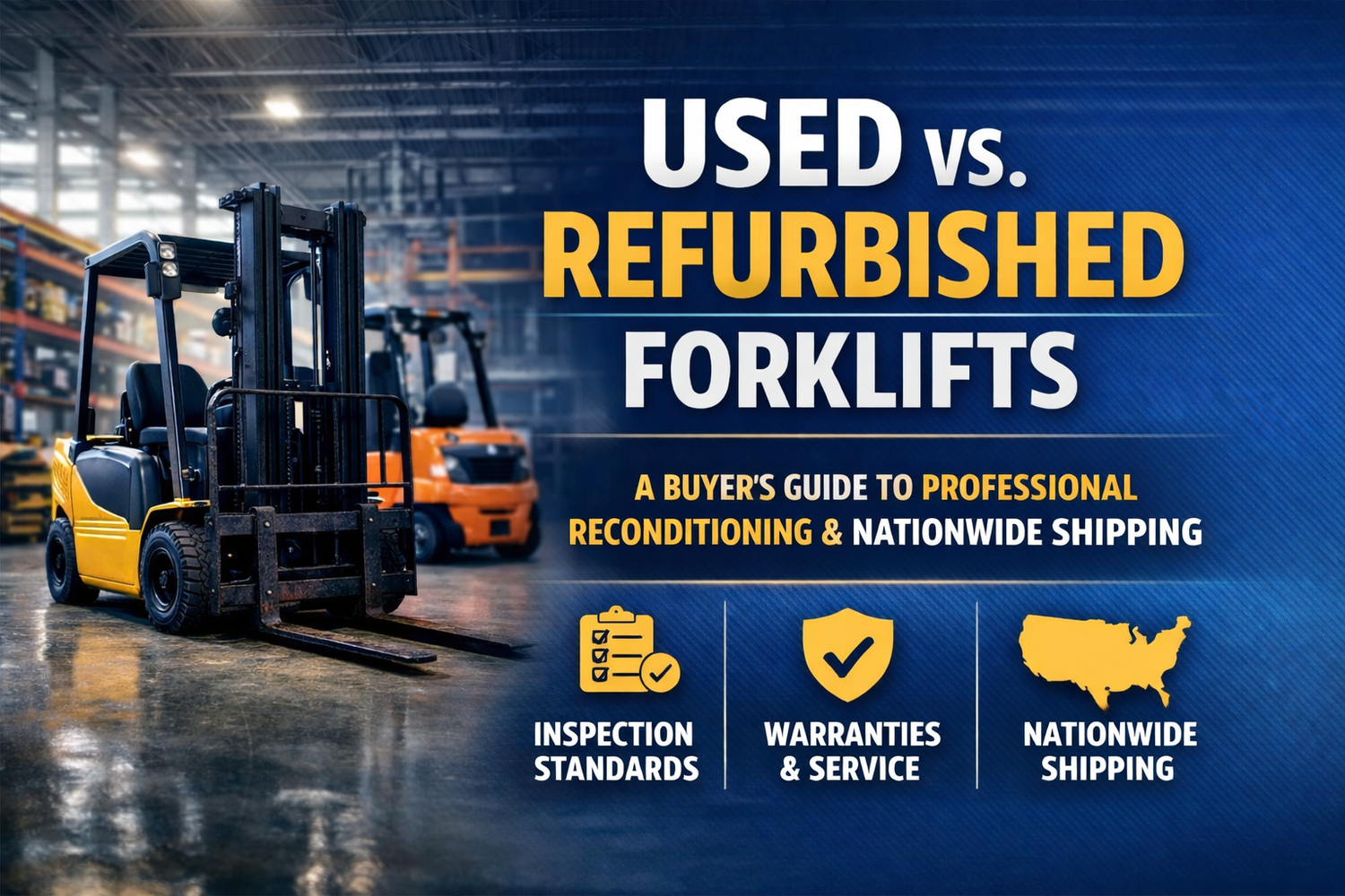 Buying a Used Forklift at Year-End: Consider Refurbished and Lock In Your Budget