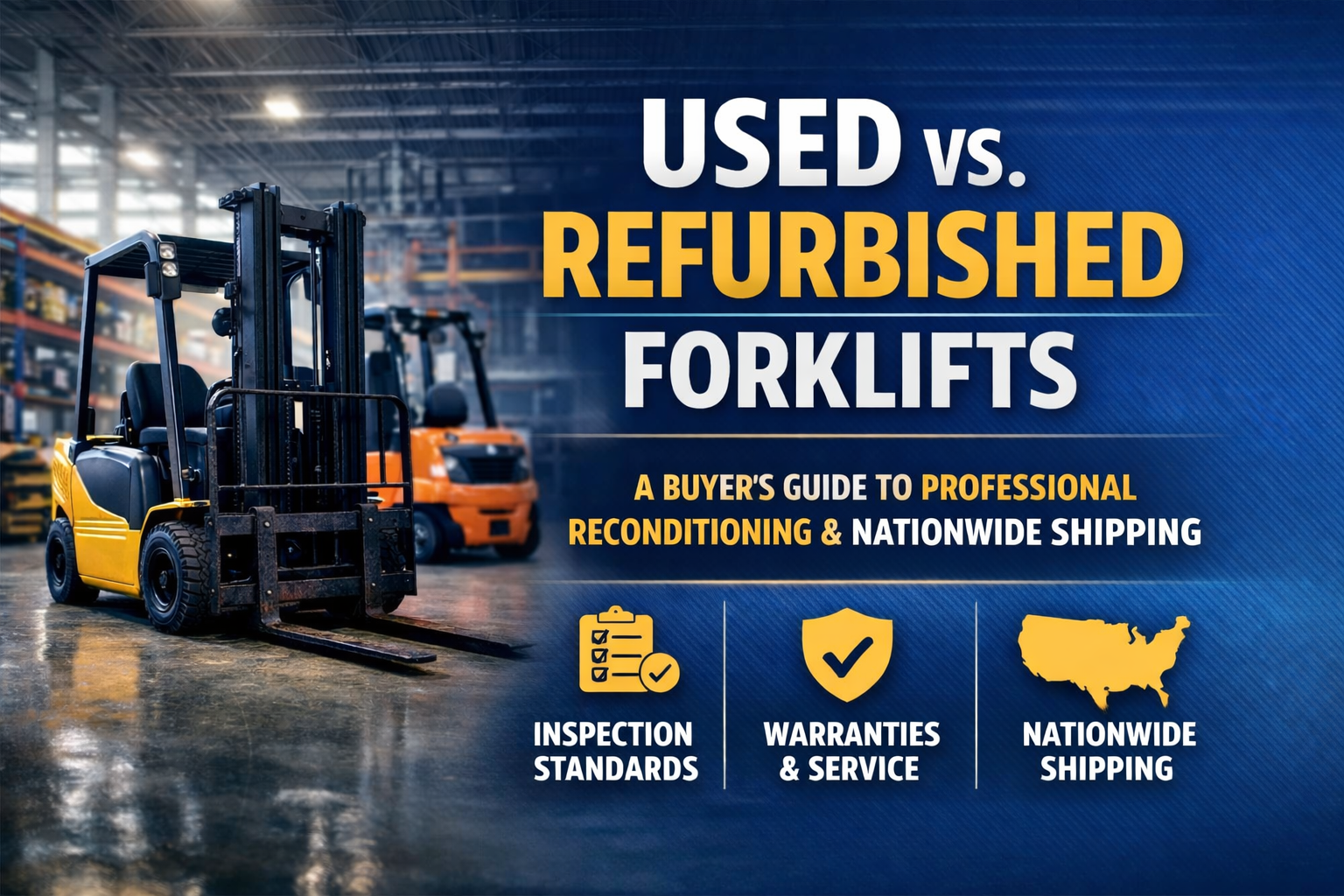 Buying a Used Forklift at Year-End: Consider Refurbished and Lock In Your Budget