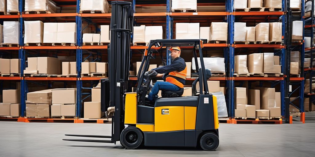 forklift operator comfortable ergonomic seat warehouse