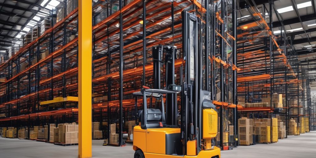 fork truck battery maintenance in a warehouse