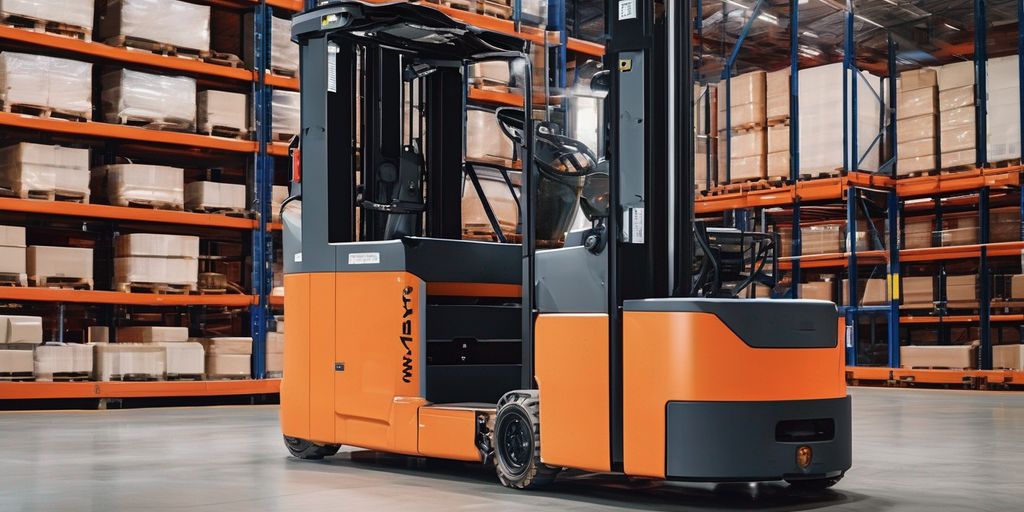 autonomous forklift in warehouse