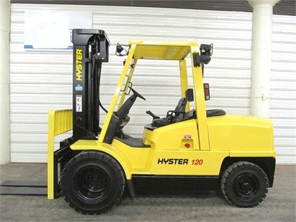 2004 Hyster H120XM 12,000 lb. Diesel Forklift w/ Dual Wheel Tires 197"H