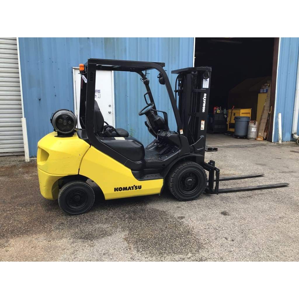 2013 Komatsu FG25T-16 5000 lb. Dual Fuel Forklift w/ Sideshift 189H LPG / Gasoline - Forklifts