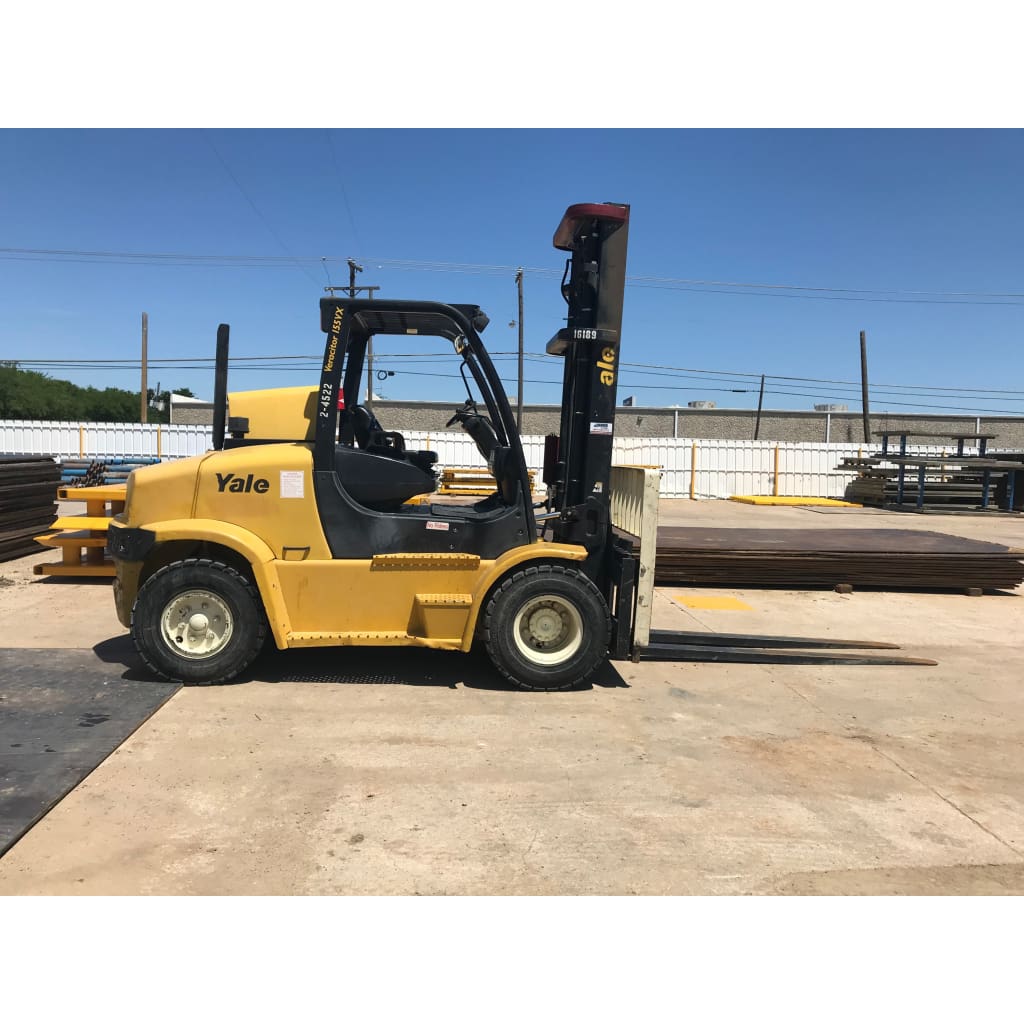 2008 Yale GDP155VX 15,500 lb. Diesel Forklift w/ Sideshift & Dual Wheel 212.6H - Forklifts