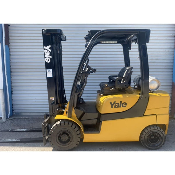 2014 Yale GLP050LX 5000 lb. LPG Forklift w/ Sideshift & Solid Pneumatic Tires 188’H - Forklifts