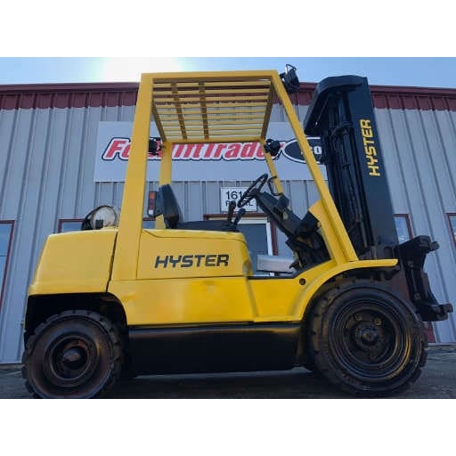 Hyster H65XM 6000 lb. Diesel Forklift w/ Sideshift & Solid Pneumatic 126 - Forklifts