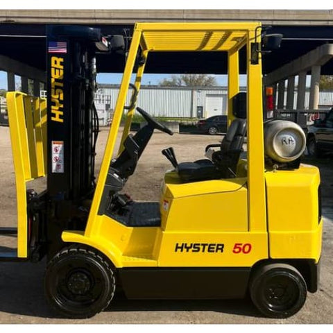 Hyster S50XM 5000 lb. LPG Forklift w/ Sideshift & Quad Mast 240’H - Forklifts
