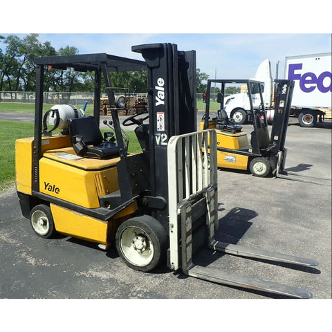 REFURBISHED Yale GLC050TE 5000 lb. LPG Forklift w/ Sideshift & Cushion Tires 240H - Forklifts