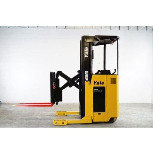 Yale NR035AC 3500 lb. Electric 24v Stand-Up Narrow Isle Forklift w/ Sideshift & Reach 197H - Forklifts