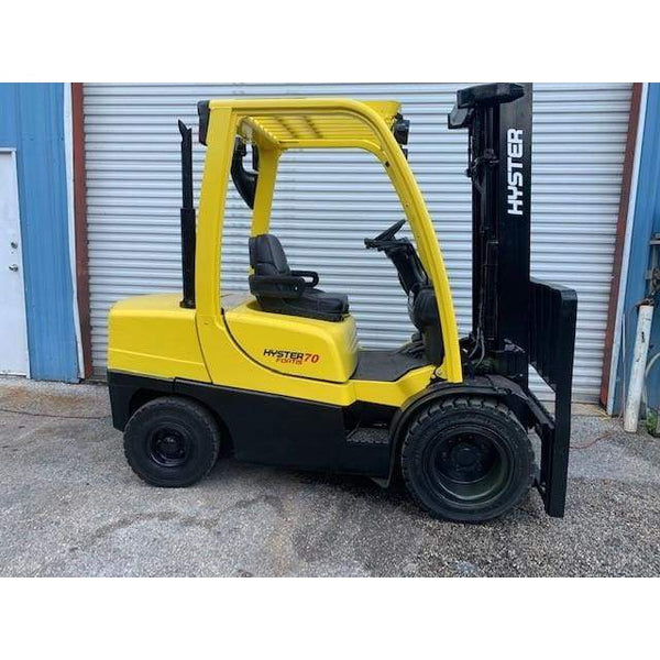 2006 Hyster H70FT 7000 lbs Diesel Forklift w/ Sideshift & Solid Pneumatic 189H - Forklifts