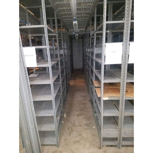 2-Level Industrial Mezzanine Shelving w/ Stairs & Shelves 25 ft x 25 ft x 16 ft 625sf