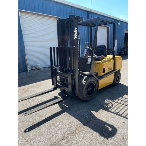 2002 Yale GDP060TG 6000 lb. Diesel Forklift w/ Sideshift & Solid Pneumatic 187H - Forklifts