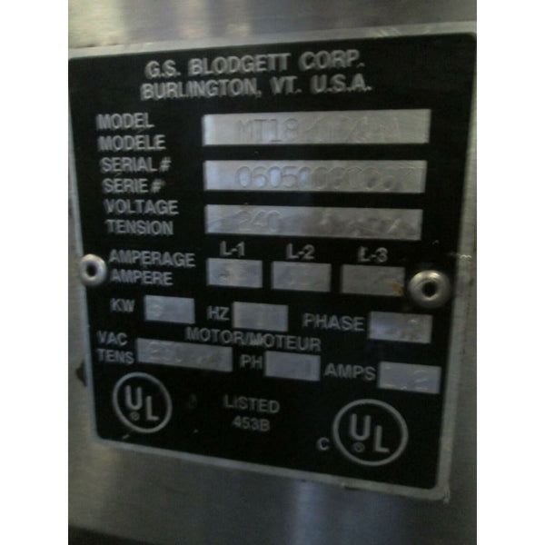 Blodgett Double Stack 18 Electric Conveyor Pizza Oven 240V 1ph - Other