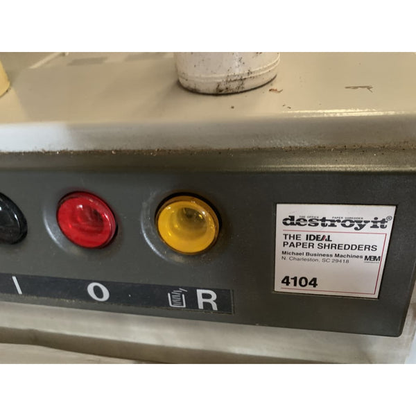 Ideal DestroyIt 4104 Conveyor-Feed Strip-Cut Paper Shredder Cardboard Box 3PH - Other