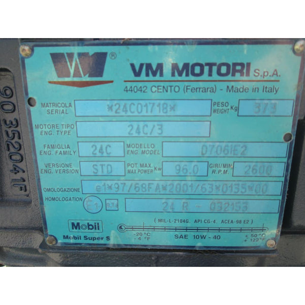 New VM Motori D706IE2 Turbo Diesel Engine 4.2l 6 Cyl MerCruiser - Parts