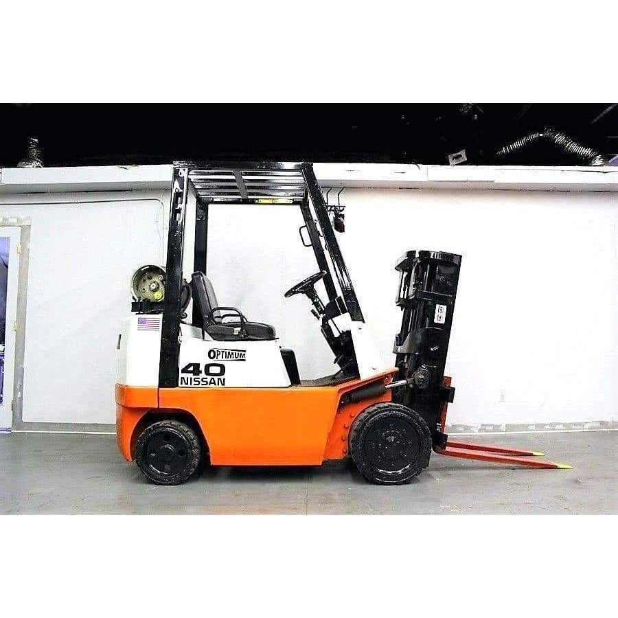 Nissan Optimum 40 4000LBS LPG Forklift w/ Sideshift 82H Cushion Tires - Forklifts