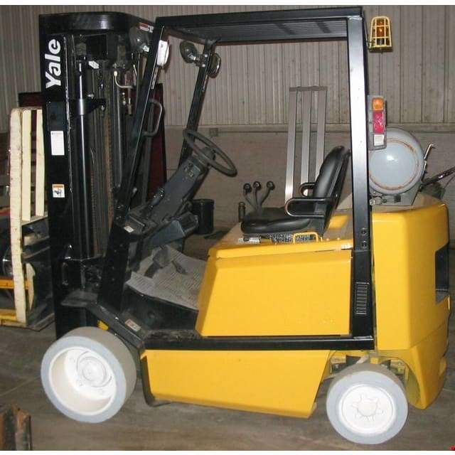 Yale GLC040 LPG 4000LBS Forklift 117 Mast Cushion Tires w/ Side Shift - Forklifts