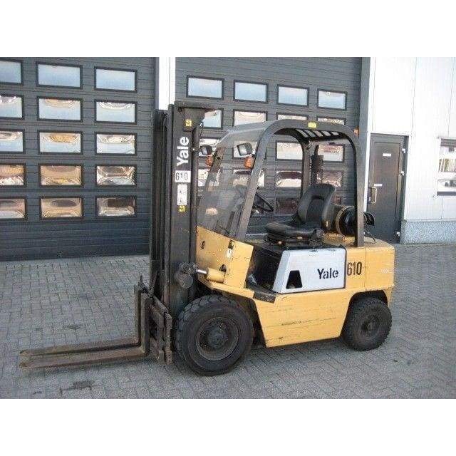Yale GP050RB 5000lb LPG Solid Pnuematic Forklift 130H w/ SideShift - Forklifts